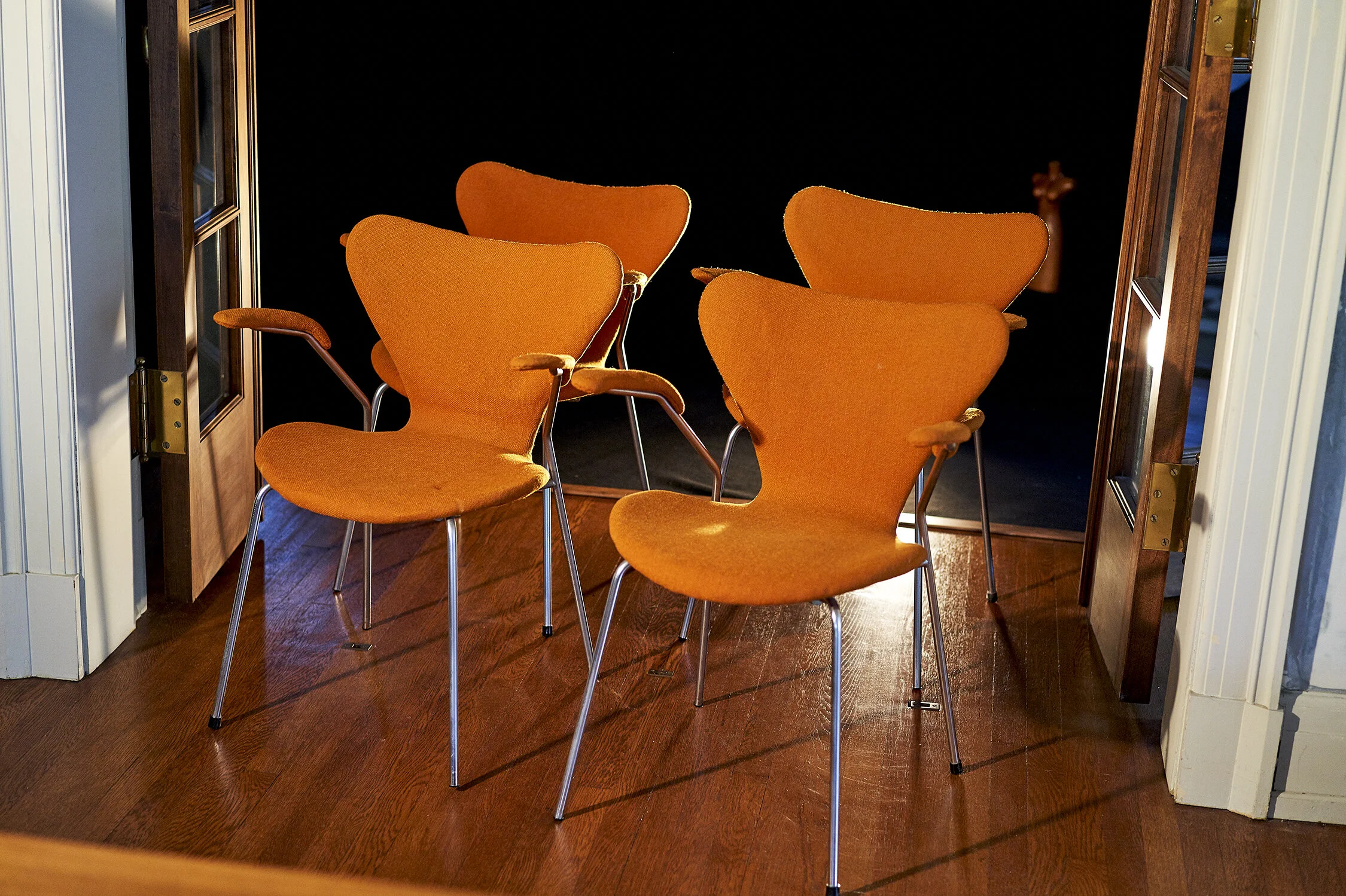 Arne Jacobsen for Fritz Hansen Series Seven Armchairs Set of Four